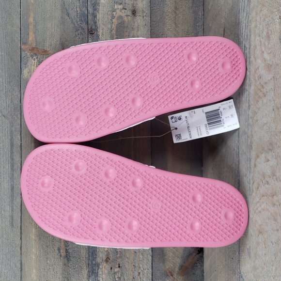 adidas Women's Adilette Comfort Slide Sandals Rose Tone Black/White Zebra Print - Picture 5 of 8